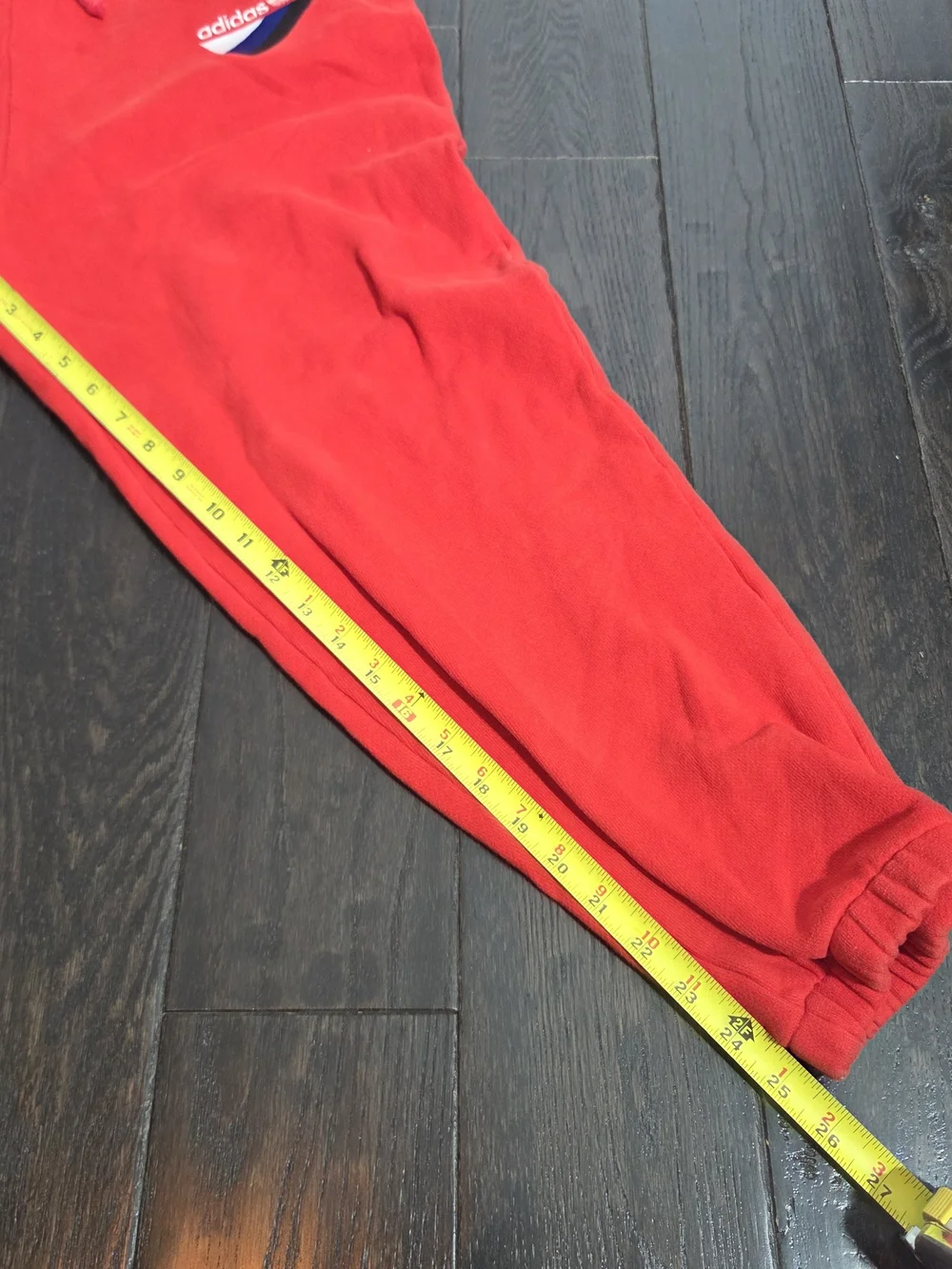 Adidas Red Soft Trefoil Swearpant Joggers Size Large Vintage